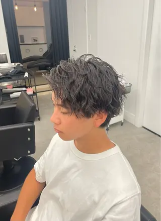 パーマ メンズ 川上拓真 ✂︎学芸大学のヘアスタイル