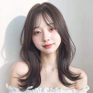 セミロング カラー SOURCE天王寺/ ヘアケア/艶カラー✨のヘアスタイル