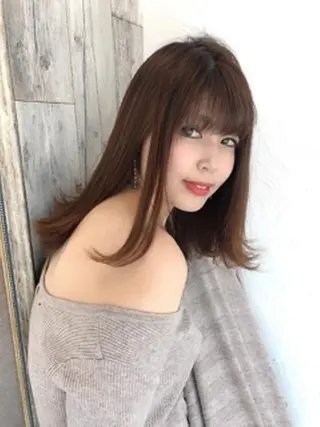 セミロング カラー 【23時まで営業】 酒井啓佑のヘアスタイル
