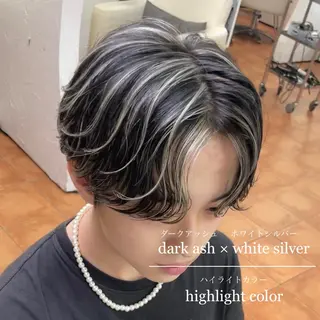 メンズ ショート/ハイライト 無料‼️愛斗のヘアスタイル