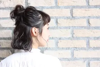 ミディアム ヘアアレンジ 菊池 栄里奈のヘアスタイル