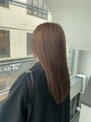 ロング カラー ケアストレート ハナシロミサキのヘアスタイル