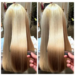 ロング パーマ ハイライト/インナー /ブリーチ/レイヤーのヘアスタイル