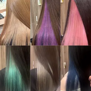 セミロング カラー 【複雑履歴ブリーチ】 中村　玲仁のヘアスタイル