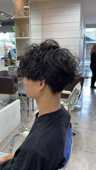 ミディアム パーマ メンズ 似合わせ/前髪カット /店長   村上直也のヘアスタイル