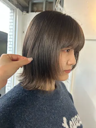 ミディアム カラー maho/垢抜け カラーパーマメイクのヘアスタイル