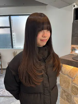 ロング レイヤー✂︎ぷつボブ 艶カラー🤍noaのヘアスタイル
