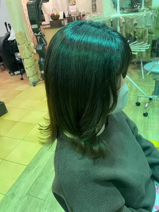セミロング hair make echo滿木あい花のヘアスタイル