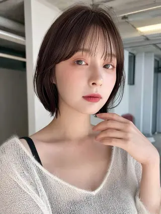 ミディアム 岡田 望愛🫧のヘアスタイル