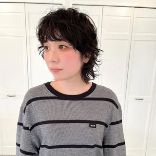 ミディアム カラー パーマ Memories 銀座のヘアスタイル