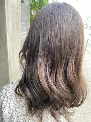 セミロング カラー kanon♡ 暖色カラー‎🤍のヘアスタイル