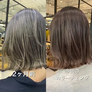 ミディアム カラー ハイトーンヘア/ 島崎　タクミのヘアスタイル
