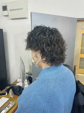 パーマ メンズ エビスザキレン／メン ズ／心斎橋🌳のヘアスタイル