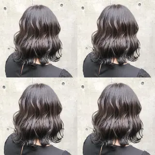 ミディアム カラー ヘアアレンジ TAKUMAブリーチ /切りっぱなし🪽のヘアスタイル