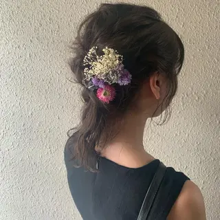 ミディアム ヘアアレンジ chouette/ 根本優希のヘアスタイル