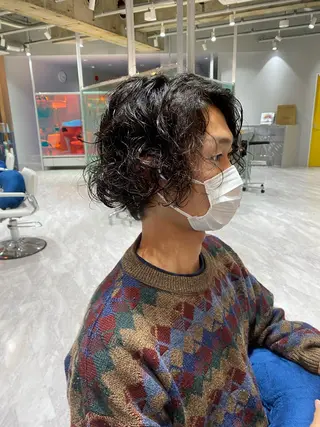 ミディアム パーマ メンズ Riganuts王子 Hayato✂︎のヘアスタイル