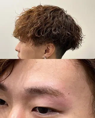 メンズ 毛流れヘア×眉 ワックス/RIKUのヘアスタイル
