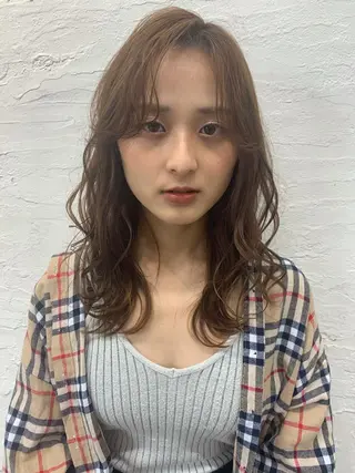 セミロング カラー topstylist ユヒャンのヘアスタイル