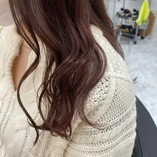 セミロング カラー ヘアアレンジ mai🍑暖色カラー /レイヤー💖のヘアスタイル