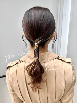 セミロング ヘアアレンジ 卒業式お呼ばれ🕊️ ヘアセット✴︎ミキのヘアスタイル