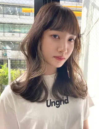 セミロング カラー Pia ツボイ ケイタのヘアスタイル