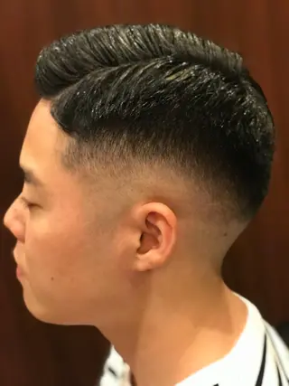 ショート パーマ メンズ 深夜23時まで営業 OR BARBERのヘアスタイル