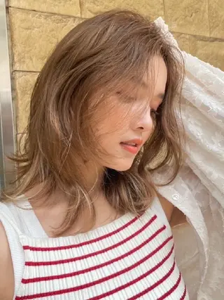 セミロング カラー Hair&Make EARTHのヘアスタイル