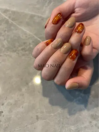 ショート &MERCI nail maoのネイルデザイン