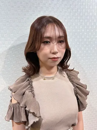 ミディアム キッズ 柔らか垢抜けｶﾗｰと ｶｯﾄ🫧ASUKAのヘアスタイル