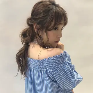 ロング カラー パーマ ヘアアレンジ 髪質改善🫧ベージュ 椙山 響のヘアスタイル