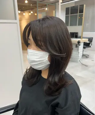 ミディアム 大人韓国ヘア🎀 しょうこLuanaのヘアスタイル