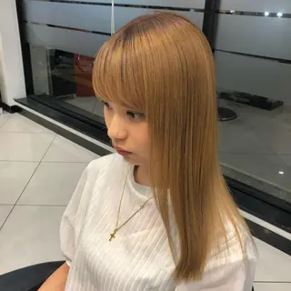 セミロング カラー 斉藤 翔平のヘアスタイル