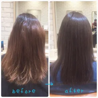 ミディアム セミロング ロング カラー ASAMI アサミのヘアスタイル