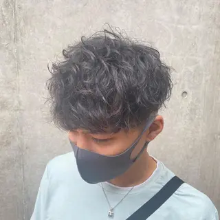 ショート パーマ メンズ 梅田茶屋町メンズ 専門美容師 山元一平のヘアスタイル
