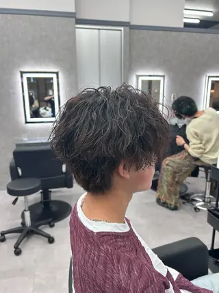 ショート カラー パーマ メンズ メンズ特化 👑YUTAのヘアスタイル