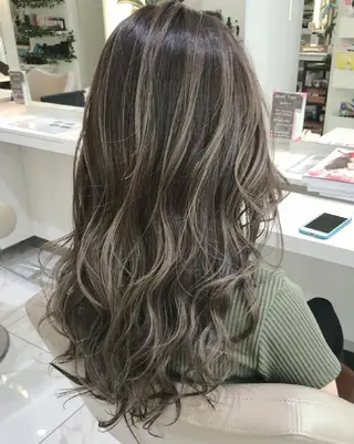 セミロング カラー ＡＳＨ大宮/ブリーチ 髪質改善/カラーのヘアスタイル
