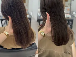 セミロング カラー パーマ ヘアアレンジ メンズ キッズ 骨格レイヤーカット 🌿美髪縮毛矯正のヘアスタイル