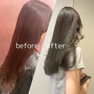 カラー レイヤーカット🍏 オリーブ/ののかのヘアスタイル