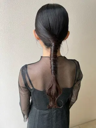 ロング ヘアアレンジ 沢田 瞳のヘアスタイル