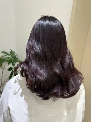 セミロング カラー 透明感カラー ボブ ミディアム 齊木勇人のヘアスタイル