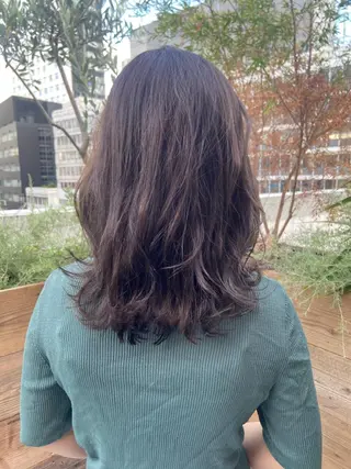 ミディアム カラー パーマ ヘアアレンジ メンズ キッズ ネイル マツエク・マツパ 久木原 ゆりのヘアスタイル