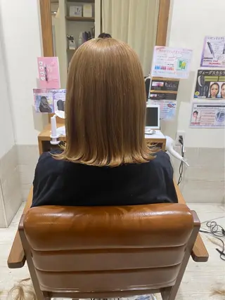 セミロング 髪質改善/堀江 ケアカラーtoshiのヘアスタイル