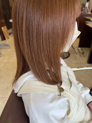 ミディアム カラー 花城 沙也加のヘアスタイル