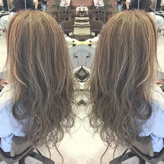 セミロング ロング カラー 青木 茂樹⭐️ 透明感カラーのヘアスタイル