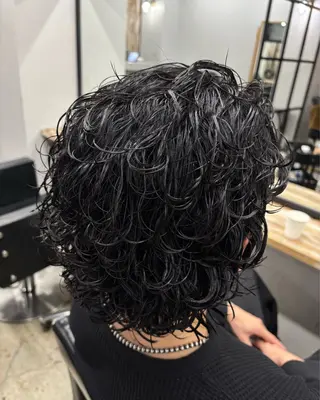 ミディアム パーマ メンズ 💈メンズ特化💈 テッペイのヘアスタイル