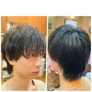 ミディアム パーマ 爲清 葵のヘアスタイル