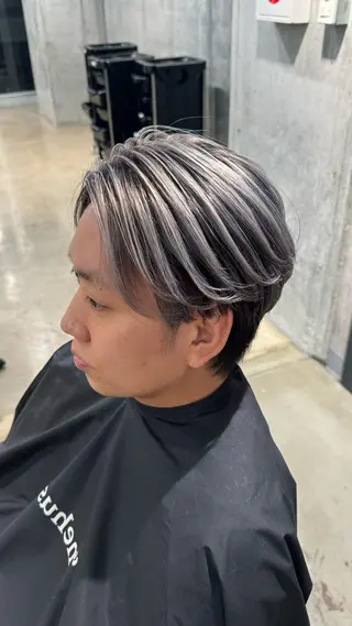 ミディアム カラー メンズ Kaho【mens/ ブリーチ/パーマ】のヘアスタイル