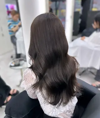 ロング カラー 縮毛矯正/艶カラー /髪質改善/なんばのヘアスタイル