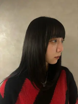 セミロング カラー 山本 優太のヘアスタイル