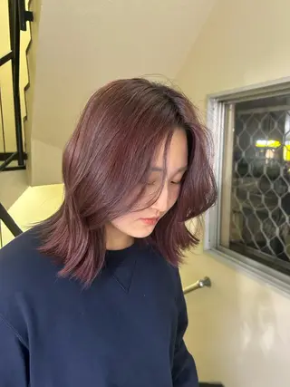 ミディアム カラー ☕️結【suii.】 ボブ/ヘアセット☕️のヘアスタイル